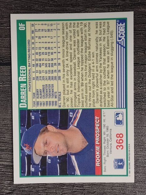 1991 Score #368 Darren Reed