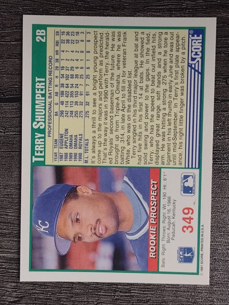 1991 Score #349 Terry Shumpert