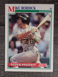 1991 Score #339 Mike Bordick RC