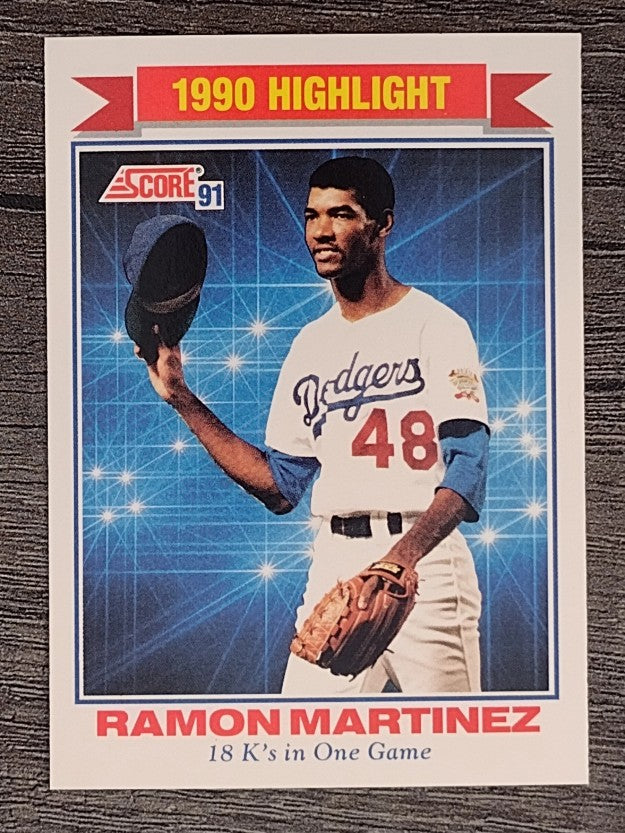 1991 Score #419 Ramon Martinez HL