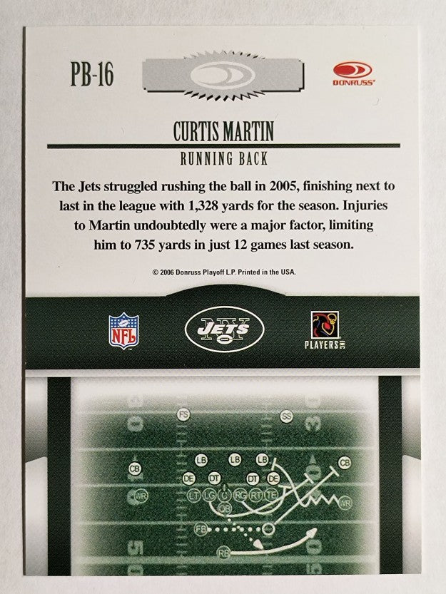 2006 Donruss Gridiron Gear Playbook Red #PB16 Curtis Martin