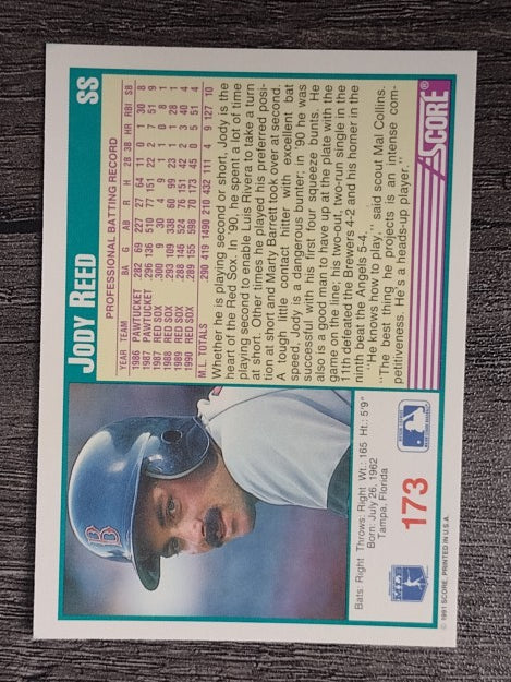 1991 Score #173 Jody Reed