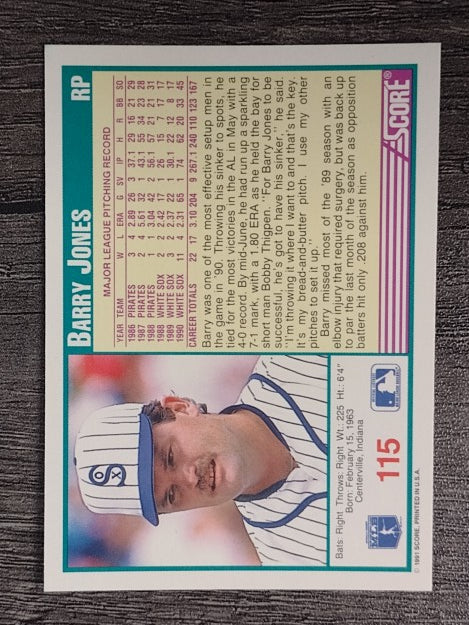 1991 Score #115 Barry Jones