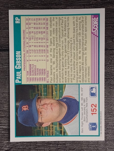 1991 Score #152 Paul Gibson