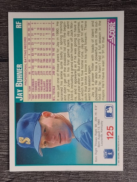 1991 Score #125 Jay Buhner