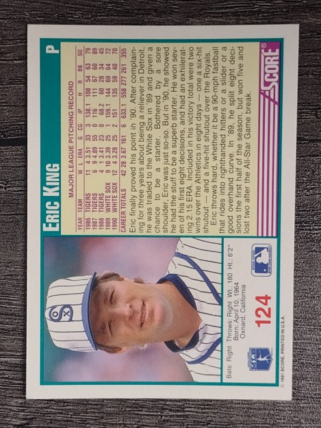 1991 Score #124 Eric King