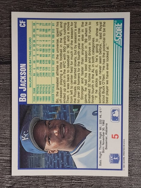 1991 Score #5 Bo Jackson