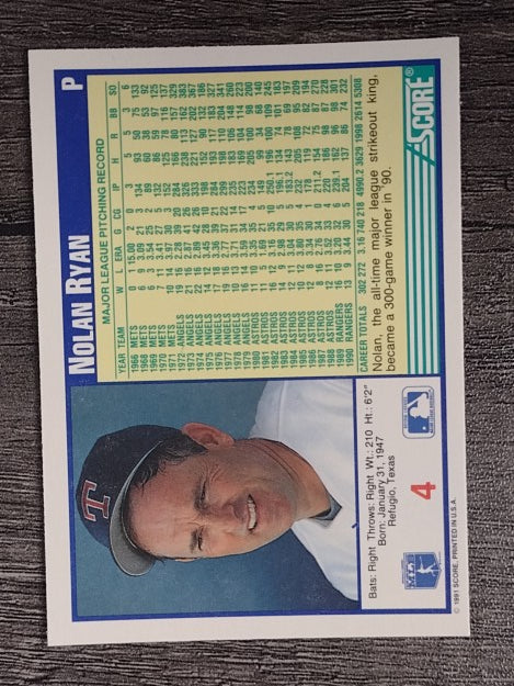 1991 Score #4 Nolan Ryan
