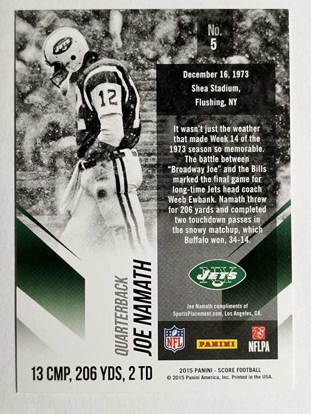 2015 Score The Great Outdoors Desert Camo #5 Joe Namath