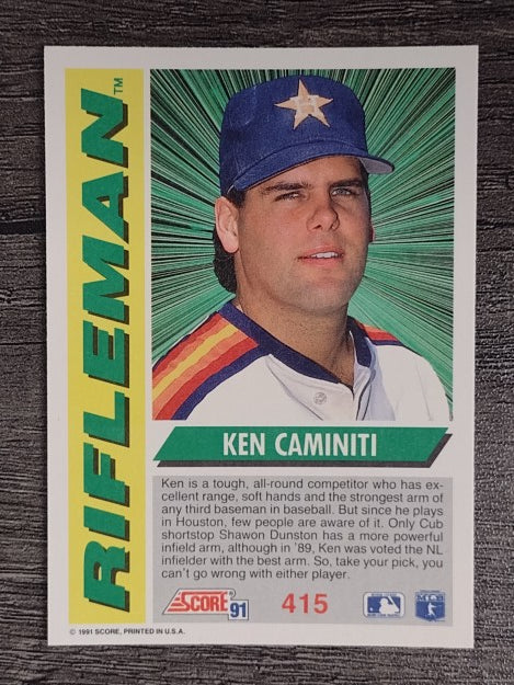 1991 Score #415 Ken Caminiti RIF