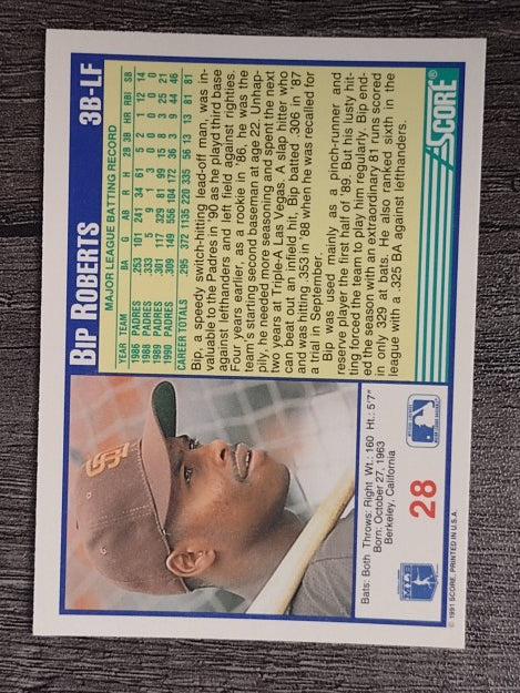 1991 Score #28 Bip Roberts