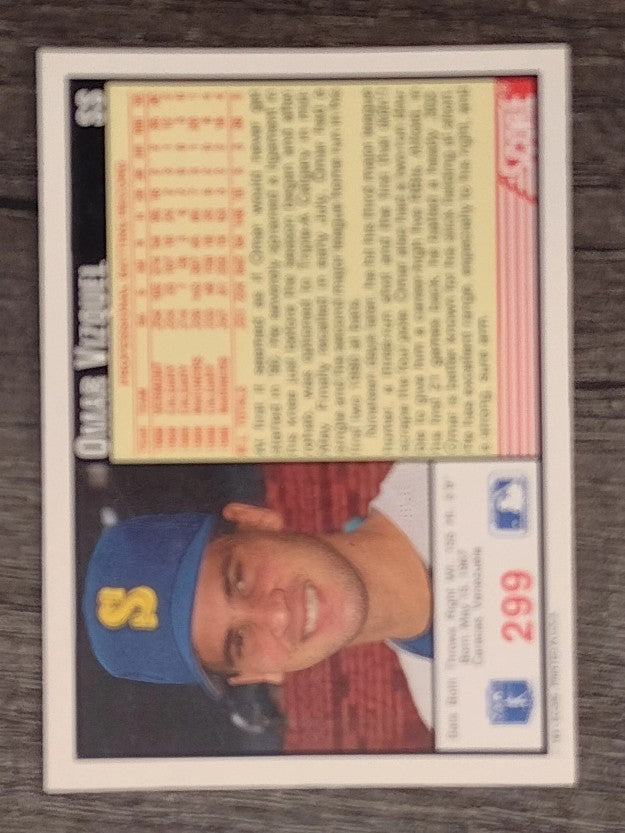 1991 Score #299 Omar Vizquel
