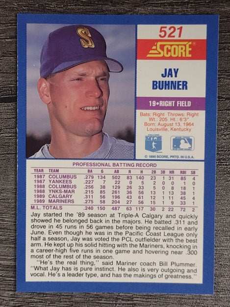 1990 Score #521 Jay Buhner