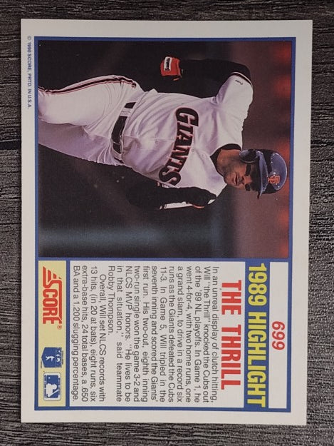 1990 Score #699 Will Clark/NLCS-MVP