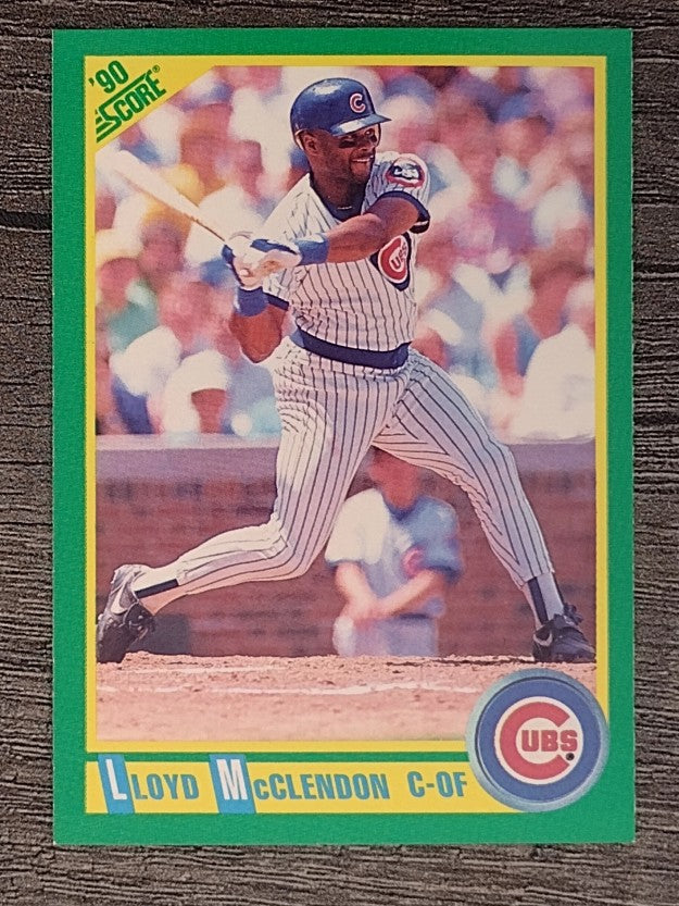 1990 Score #176A Lloyd McClendon ERR/Uniform number on back listed as 1