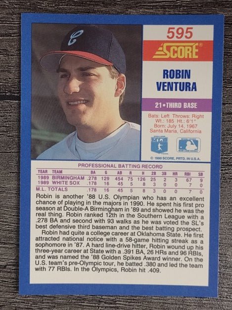 1990 Score #595 Robin Ventura