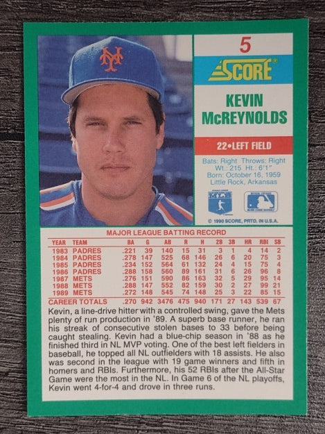 1990 Score #5 Kevin McReynolds