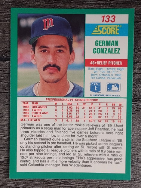 1990 Score #133 German Gonzalez