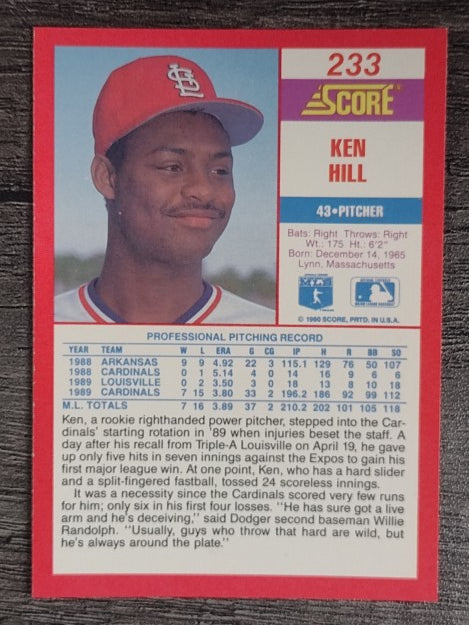 1990 Score #233 Ken Hill