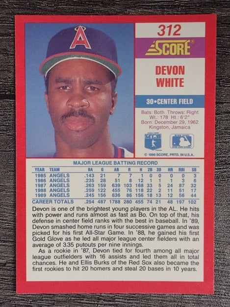 1990 Score #312 Devon White