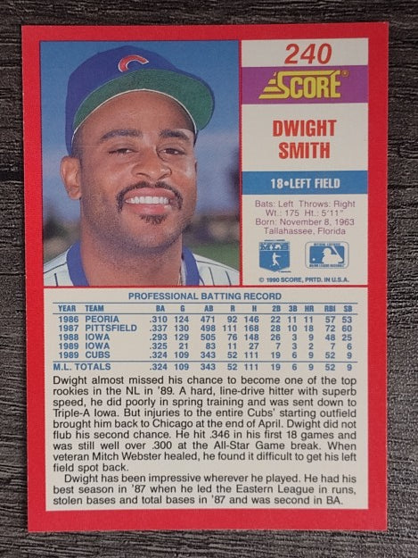 1990 Score #240 Dwight Smith