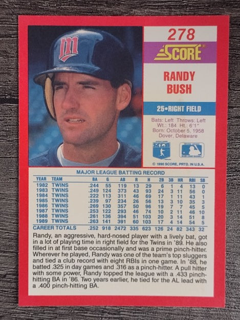 1990 Score #278 Randy Bush