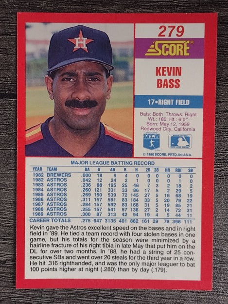 1990 Score #279 Kevin Bass