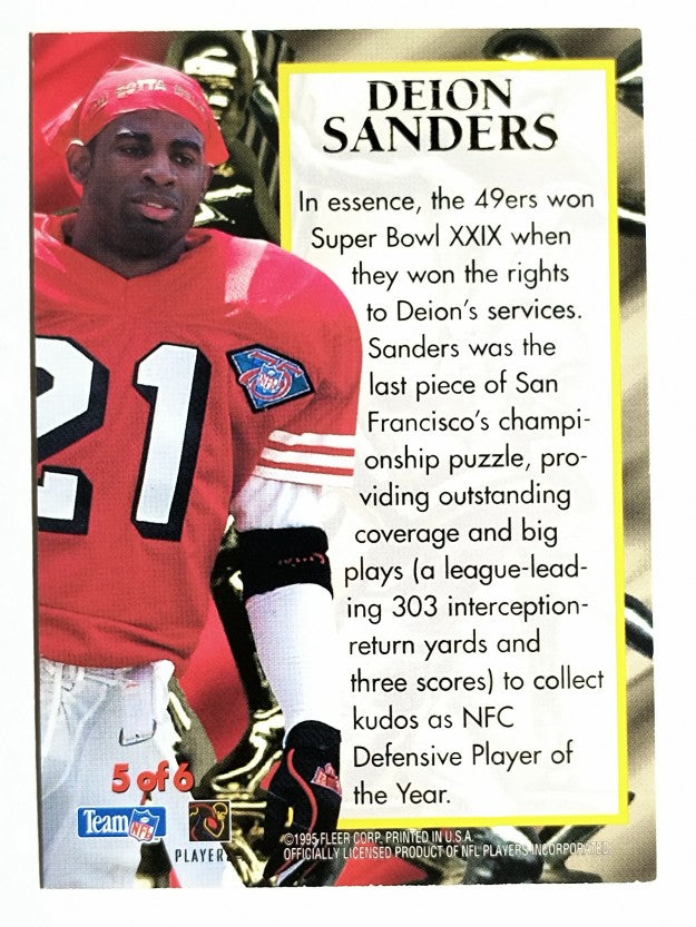 1995 Ultra Award Winners #5 Deion Sanders
