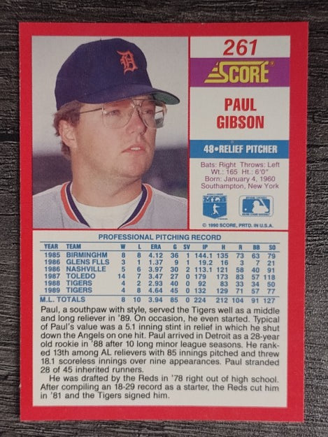 1990 Score #261 Paul Gibson