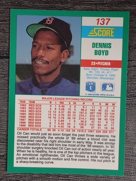 1990 Score #137 Dennis Boyd