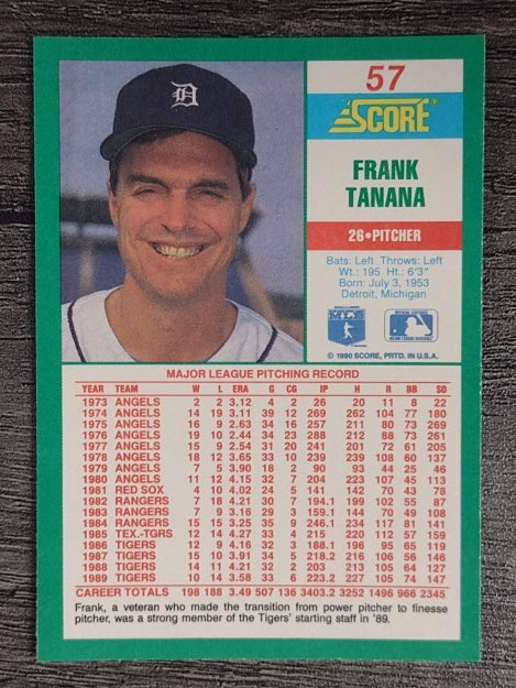 1990 Score #57 Frank Tanana