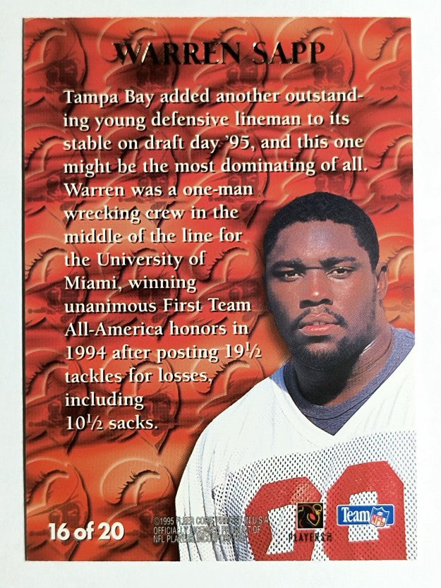 1995 Ultra First Rounders #16 Warren Sapp