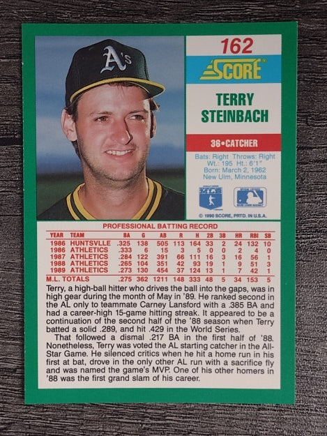 1990 Score #162 Terry Steinbach