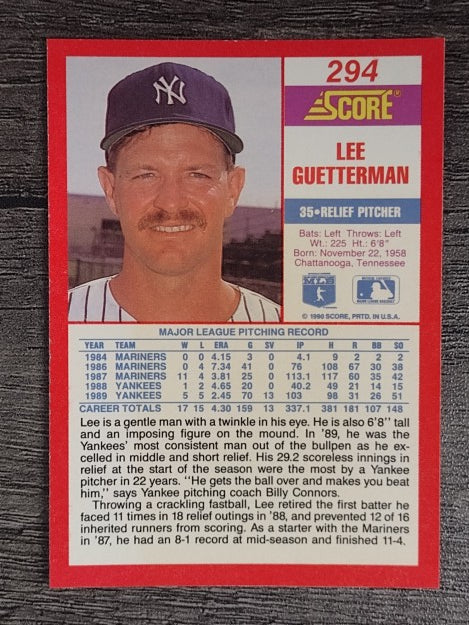 1990 Score #294 Lee Guetterman