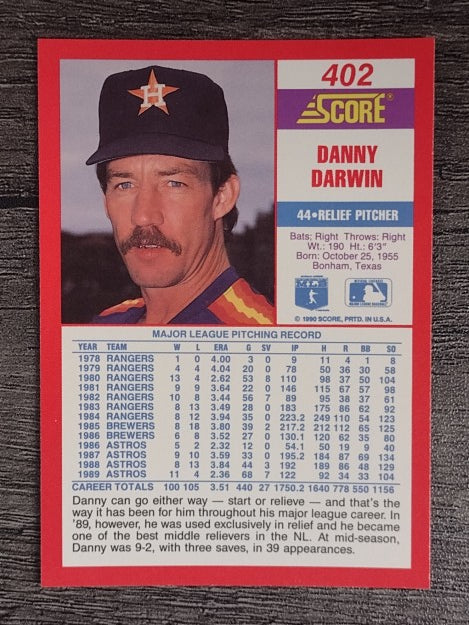1990 Score #402 Danny Darwin