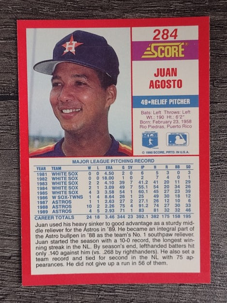 1990 Score #284 Juan Agosto