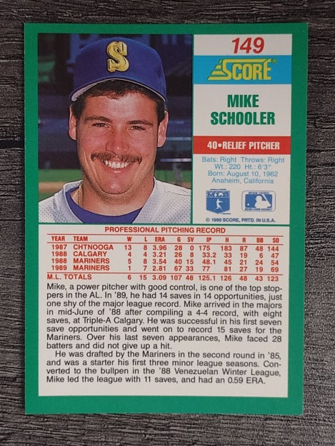 1990 Score #149 Mike Schooler