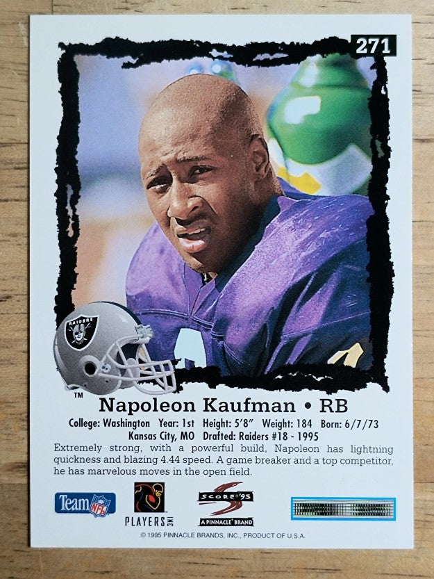 1995 Score #271 Napoleon Kaufman RC