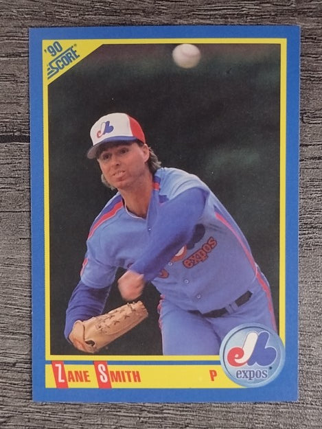 1990 Score #477B Zane Smith COR/career ERA 3.93