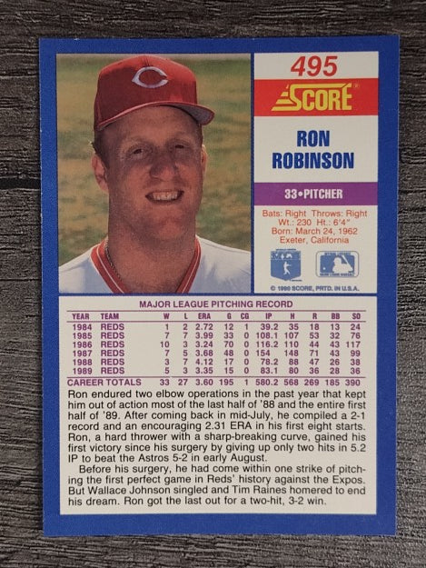 1990 Score #495 Ron Robinson