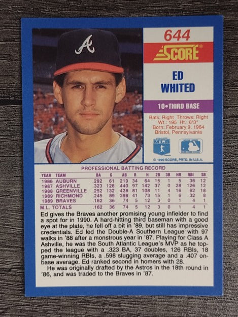 1990 Score #644 Ed Whited RC