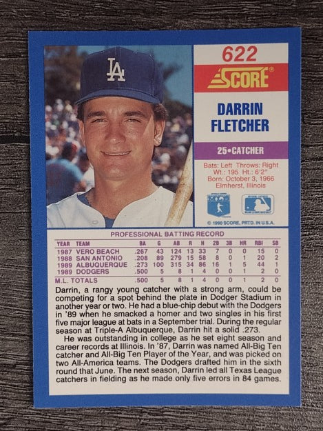 1990 Score #622 Darrin Fletcher