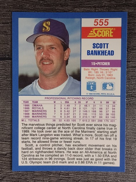 1990 Score #555 Scott Bankhead