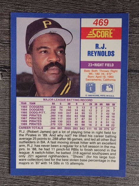 1990 Score #469 R.J. Reynolds