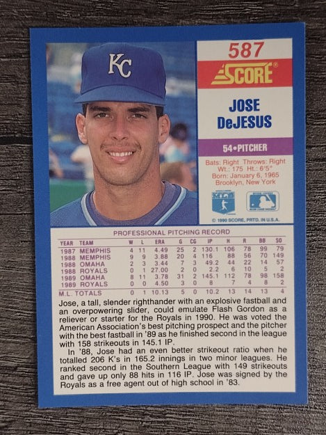 1990 Score #587 Jose DeJesus