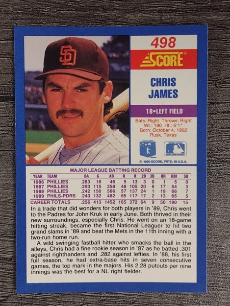 1990 Score #498 Chris James