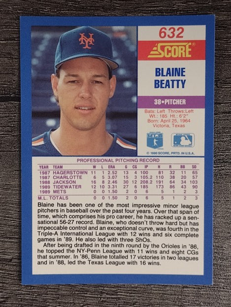 1990 Score #632 Blaine Beatty RC