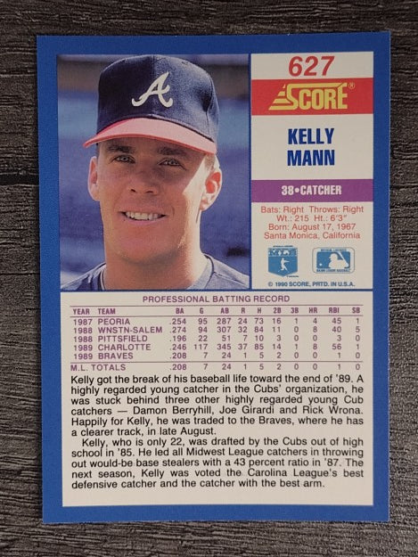 1990 Score #627 Kelly Mann RC