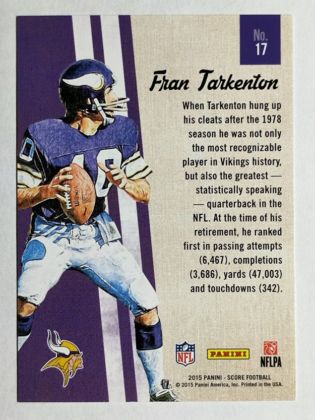 2015 Score Gridiron Heritage #17 Fran Tarkenton