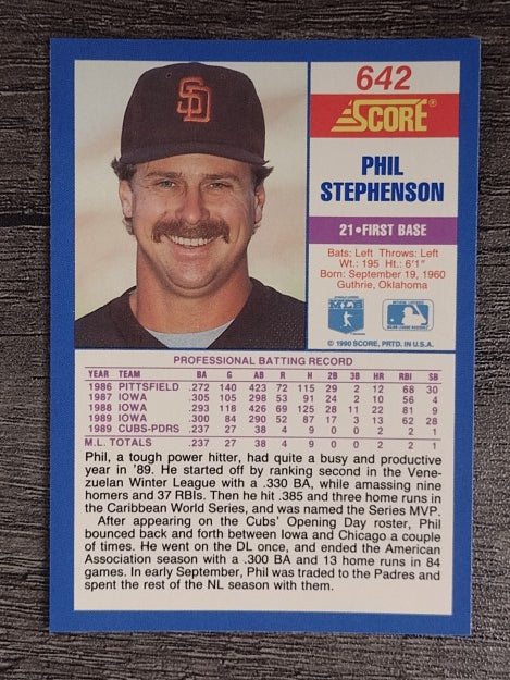 1990 Score #642 Phil Stephenson